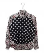 BLACK COMME des GARCONSブラックコムデギャルソン）の古着「ドット切替レギュラーシャツ」｜ホワイト×ブラック