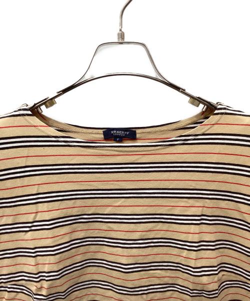 BURBERRY LONDON（バーバリーロンドン）BURBERRY LONDON (バーバリーロンドン) ボーダーカットソー ベージュ サイズ:freeの古着・服飾アイテム