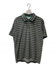 Columbia（コロンビア）の古着「パイルボーダーポロシャツ」｜グリーン×グレー