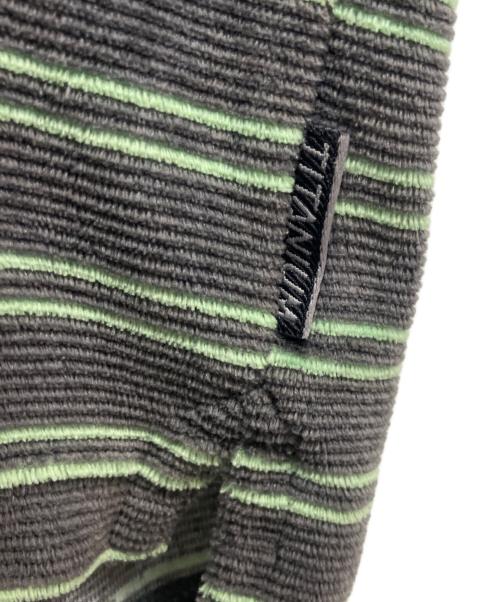 Columbia（コロンビア）Columbia (コロンビア) パイルボーダーポロシャツ グリーン×グレー サイズ:Lの古着・服飾アイテム