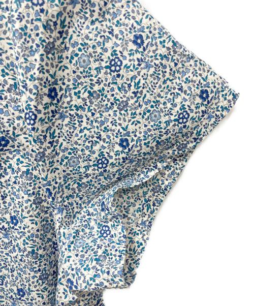 Shower Party（シャワーパーティー）Shower Party (シャワーパーティー) リバティプリントシャツワンピース ブルー サイズ:Mの古着・服飾アイテム