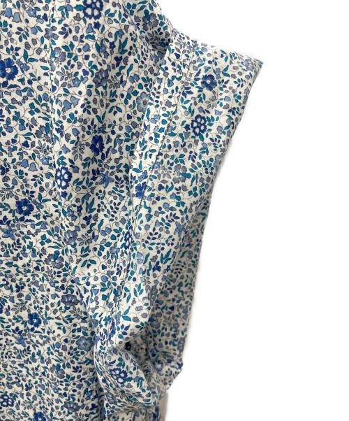 Shower Party（シャワーパーティー）Shower Party (シャワーパーティー) リバティプリントシャツワンピース ブルー サイズ:Mの古着・服飾アイテム