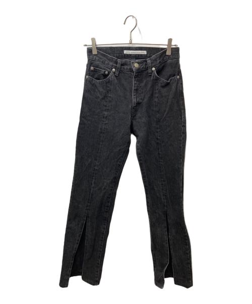 JOHN LAWRENCE SULLIVAN（ジョン ローレンス サリバン）JOHN LAWRENCE SULLIVAN (ジョン ローレンス サリバン) WASHED DENIM SLITTED PANTS ブラック サイズ:Mの古着・服飾アイテム