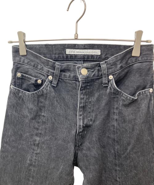 JOHN LAWRENCE SULLIVAN（ジョン ローレンス サリバン）JOHN LAWRENCE SULLIVAN (ジョン ローレンス サリバン) WASHED DENIM SLITTED PANTS ブラック サイズ:Mの古着・服飾アイテム
