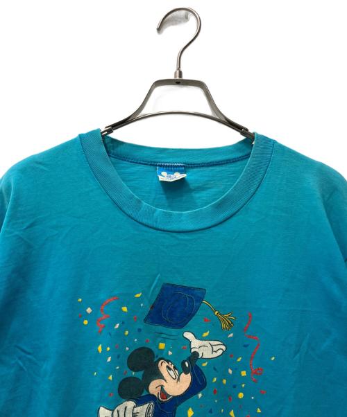DISNEY（ディズニー）Disney (ディズニー) 80's プリントTシャツ ブルー サイズ:Lの古着・服飾アイテム