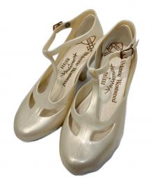 Vivienne Westwood ANGLOMANIA×melissa（ヴィヴィアンウエストウッドアングロマニア×メリッサ）の古着「ラバーヒールシューズ」｜アイボリー