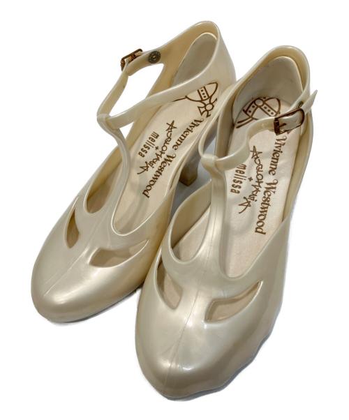 Vivienne Westwood ANGLOMANIA（ヴィヴィアンウエストウッドアングロマニア）VIVIENNE WESTWOOD ANGLOMANIA (ヴィヴィアンウエストウッドアングロマニア) melissa (メリッサ) ラバーヒールシューズ アイボリー サイズ:23.5cmの古着・服飾アイテム