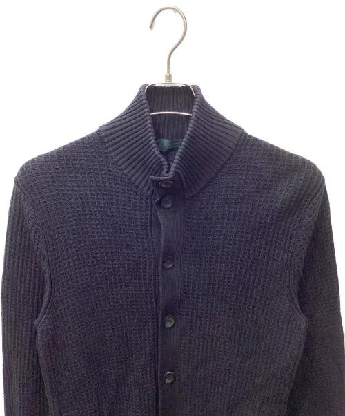 Zanone（ザノーネ）Zanone (ザノーネ) CHIOTO スタンドカラーリネン混ニットカーディガン ネイビー サイズ:50の古着・服飾アイテム