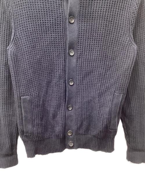 Zanone（ザノーネ）Zanone (ザノーネ) CHIOTO スタンドカラーリネン混ニットカーディガン ネイビー サイズ:50の古着・服飾アイテム
