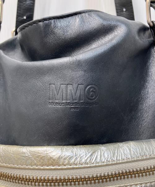 MM6 Maison Margiela（エムエムシックスメゾンマルジェラ）MM6 Maison Margiela (エムエムシックスメゾンマルジェラ) MARTIN MARGIELA (マルタン・マルジェラ) オールレザーロングハンドルレザーバッグ ブラックの古着・服飾アイテム