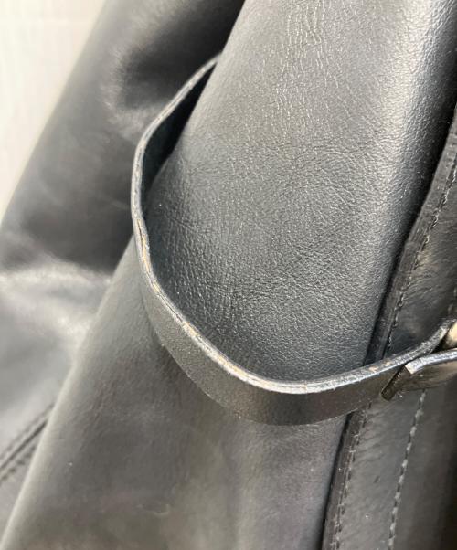MM6 Maison Margiela（エムエムシックスメゾンマルジェラ）MM6 Maison Margiela (エムエムシックスメゾンマルジェラ) MARTIN MARGIELA (マルタン・マルジェラ) オールレザーロングハンドルレザーバッグ ブラックの古着・服飾アイテム