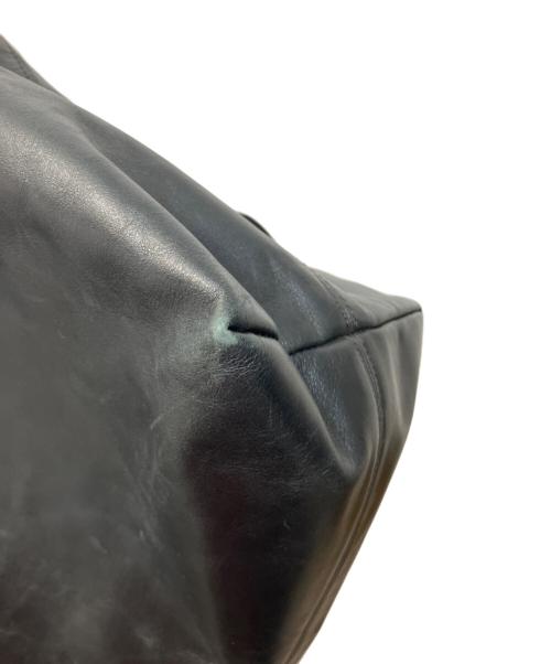 MM6 Maison Margiela（エムエムシックスメゾンマルジェラ）MM6 Maison Margiela (エムエムシックスメゾンマルジェラ) MARTIN MARGIELA (マルタン・マルジェラ) オールレザーロングハンドルレザーバッグ ブラックの古着・服飾アイテム