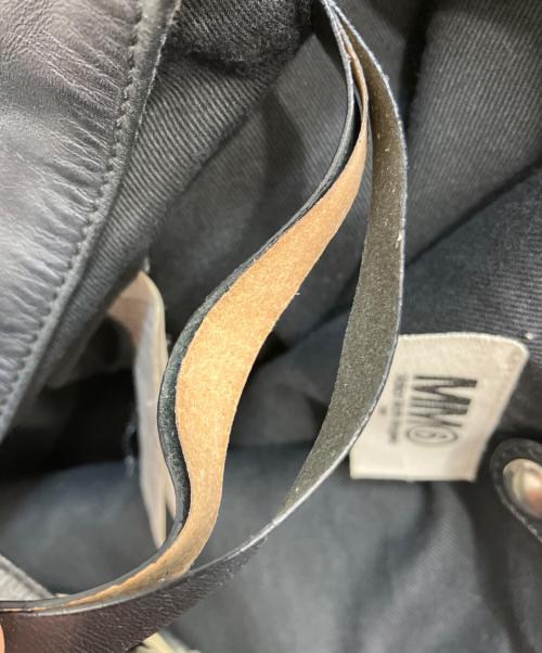 MM6 Maison Margiela（エムエムシックスメゾンマルジェラ）MM6 Maison Margiela (エムエムシックスメゾンマルジェラ) MARTIN MARGIELA (マルタン・マルジェラ) オールレザーロングハンドルレザーバッグ ブラックの古着・服飾アイテム