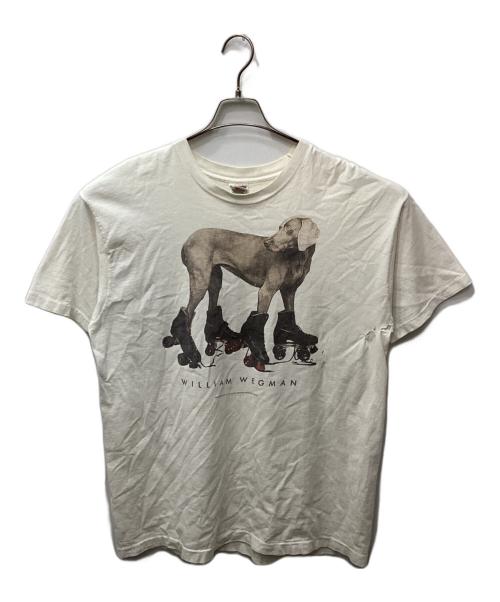 FRUIT OF THE LOOM（フルーツオブザルーム）FRUIT OF THE LOOM (フルーツオブザルーム) WILLIAM WEGMAN プリントTシャツ アイボリー サイズ:XLの古着・服飾アイテム