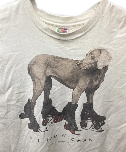 FRUIT OF THE LOOM（フルーツオブザルーム）FRUIT OF THE LOOM (フルーツオブザルーム) WILLIAM WEGMAN プリントTシャツ アイボリー サイズ:XLの古着・服飾アイテム