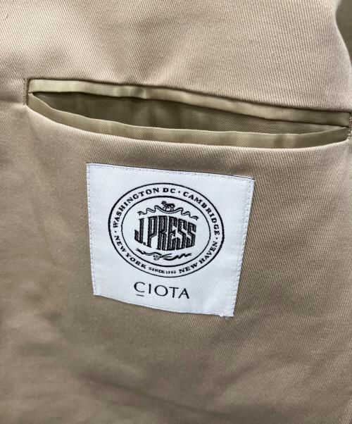 CIOTA（シオタ）CIOTA (シオタ) J.PRESS (ジェイプレス) 3B NAVY BLAZER CHINO JACKET/段返り3つボタンネイビーブレザーチノジャケット ベージュ サイズ:4の古着・服飾アイテム