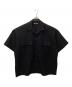 is-ness（イズネス）の古着「SLIT SHORT SLEEVE SHIRT（ショートスリーブシャツ）」｜ブラック