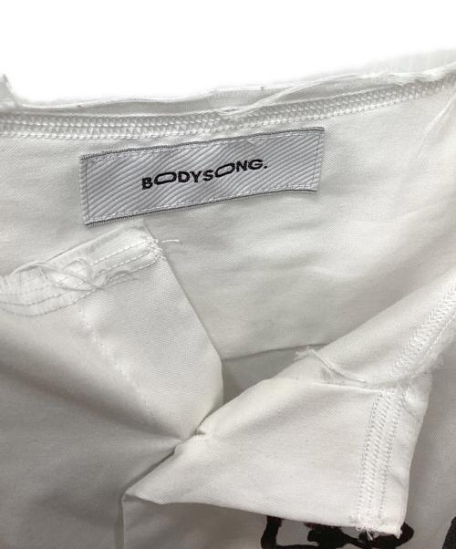 bodysong.（ボディソング）bodysong. (ボディソング) オーバーサイズプリントシャツ ホワイト サイズ:表記無しの古着・服飾アイテム