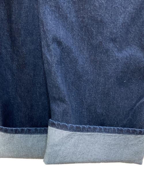 CULLNI（クルニ）CULLNI (クルニ) Barrel 1Tuck Wide Denim Pants with Long Belt/バレルワンタックワイドデニムパンツ インディゴ サイズ:1の古着・服飾アイテム