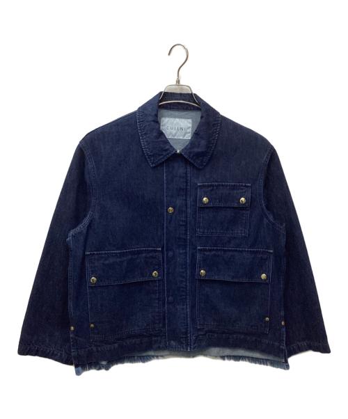 CULLNI（クルニ）CULLNI (クルニ) Big Flap Pocket Bow Tie Denim Jacket（ビッグフラップボータイデニムジャケット） インディゴ サイズ:1の古着・服飾アイテム