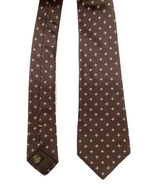 LOUIS VUITTON（ルイ ヴィトン）LOUIS VUITTON (ルイ ヴィトン) 総柄シルクネクタイ ブラウン サイズ:表記無しの古着・服飾アイテム