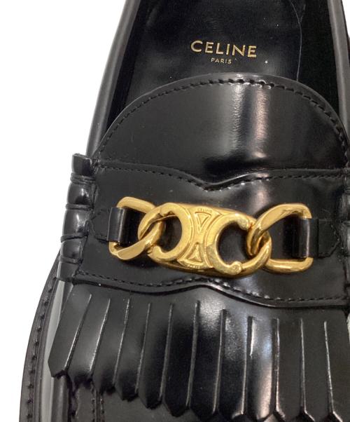 CELINE（セリーヌ）CELINE (セリーヌ) トリオンフ マーガレットキルトローファー ブラック サイズ:37の古着・服飾アイテム