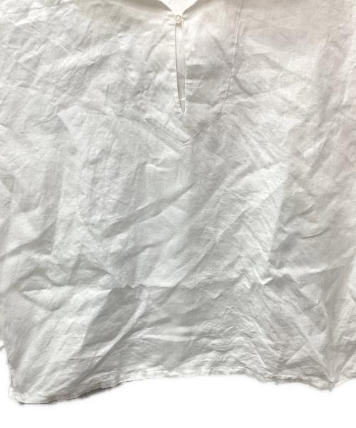 Whim Gazette（ウィムガゼット）Whim Gazette (ウィムガゼット) 26SS リネンフードプルオーバー ホワイト サイズ:freeの古着・服飾アイテム