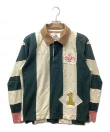 Vivienne Westwood RED LABEL（ヴィヴィアンウエストウッドレッドレーベル）の古着「変形袖ラガーシャツ」｜グリーン×ベージュ