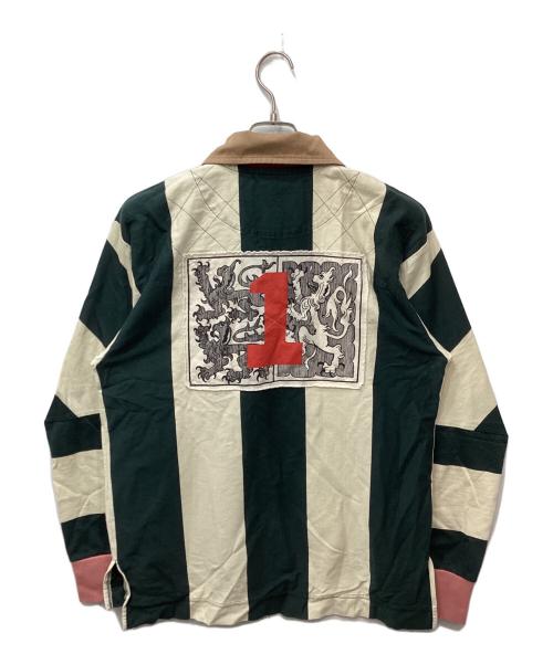 Vivienne Westwood RED LABEL（ヴィヴィアンウエストウッドレッドレーベル）Vivienne Westwood RED LABEL (ヴィヴィアンウエストウッドレッドレーベル) 変形袖ラガーシャツ グリーン×ベージュ サイズ:00の古着・服飾アイテム
