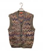 missoniミッソーニ）の古着「ジグザグ柄ニットベスト」｜マルチカラー