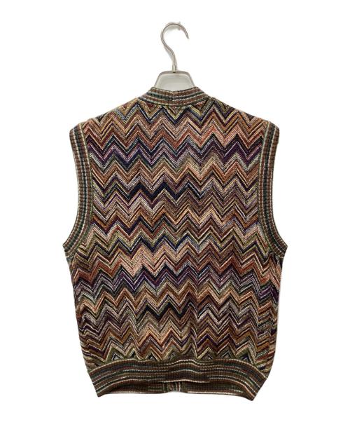 missoni（ミッソーニ）MISSONI (ミッソーニ) ジグザグ柄ニットベスト マルチカラー サイズ:記載なし(実寸参照)の古着・服飾アイテム
