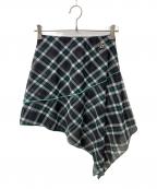 DIESELディーゼル）の古着「O-SALLY SKIRT/シアーアシンメトリースカート」｜グリーン
