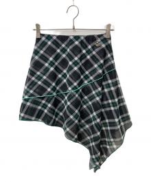 DIESEL（ディーゼル）の古着「O-SALLY SKIRT/シアーアシンメトリースカート」｜グリーン