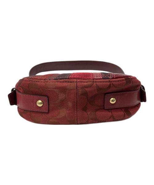 COACH（コーチ）COACH (コーチ) パッチワークワンショルダーバッグ レッドの古着・服飾アイテム