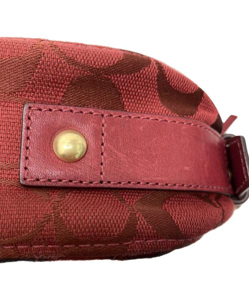 COACH（コーチ）COACH (コーチ) パッチワークワンショルダーバッグ レッドの古着・服飾アイテム