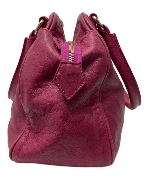 Vivienne Westwood（ヴィヴィアンウエストウッド）Vivienne Westwood (ヴィヴィアンウエストウッド) オーブエンボスレザーハンドバッグ パープルの古着・服飾アイテム