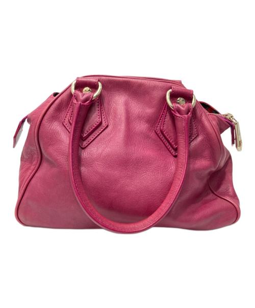Vivienne Westwood（ヴィヴィアンウエストウッド）Vivienne Westwood (ヴィヴィアンウエストウッド) オーブエンボスレザーハンドバッグ パープルの古着・服飾アイテム