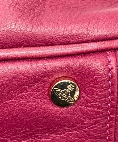 Vivienne Westwood（ヴィヴィアンウエストウッド）Vivienne Westwood (ヴィヴィアンウエストウッド) オーブエンボスレザーハンドバッグ パープルの古着・服飾アイテム
