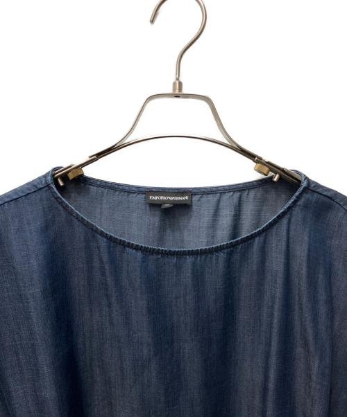 EMPORIO ARMANI（エンポリオ アルマーニ）EMPORIO ARMANI (エンポリオ アルマーニ) テープベルトデニムワンピース インディゴ サイズ:40の古着・服飾アイテム