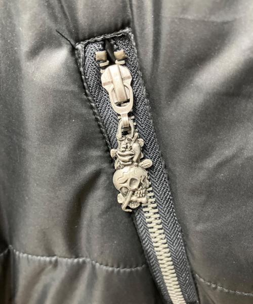 Ed Hardy（エド ハーディー）ED HARDY (エド ハーディー) 刺繍ファー付中綿ジャケット ブラック サイズ:XLの古着・服飾アイテム