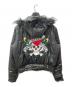 ED HARDY (エド ハーディー) 刺繍ファー付中綿ジャケット ブラック サイズ:XL：20000円