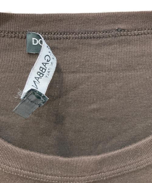 DOLCE & GABBANA（ドルチェ＆ガッバーナ）DOLCE & GABBANA (ドルチェ＆ガッバーナ) インサイドアウトロングスリーブカットソー ブラウン サイズ:50の古着・服飾アイテム