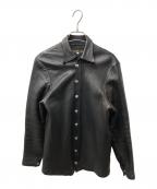 RYESVILLE KOATS&JACKETSライズヴィル コーツ アンド ジャケット）の古着「ディアスキンレザーシャツジャケット」｜ブラック