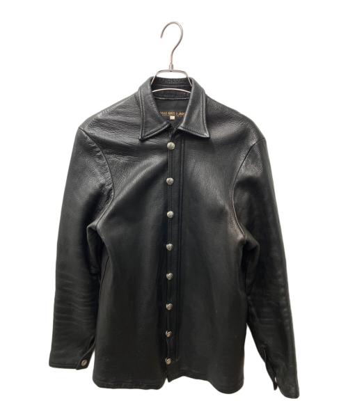 RYESVILLE KOATS&JACKETS（ライズヴィル コーツ アンド ジャケット）RYESVILLE KOATS&JACKETS (ライズヴィル コーツ アンド ジャケット) ディアスキンレザーシャツジャケット ブラック サイズ:３６の古着・服飾アイテム