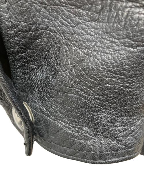 RYESVILLE KOATS&JACKETS（ライズヴィル コーツ アンド ジャケット）RYESVILLE KOATS&JACKETS (ライズヴィル コーツ アンド ジャケット) ディアスキンレザーシャツジャケット ブラック サイズ:３６の古着・服飾アイテム