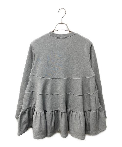 YORI（ヨリ）yori (ヨリ) 速乾裏毛ティアードフリルカットソー ライトグレー サイズ:freeの古着・服飾アイテム