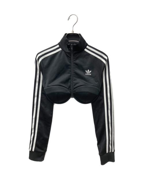 adidas（アディダス）adidas (アディダス) JEREMY SCOTT (ジェレミー スコット) Monogram Crop Track Jacket ブラック サイズ:Sの古着・服飾アイテム