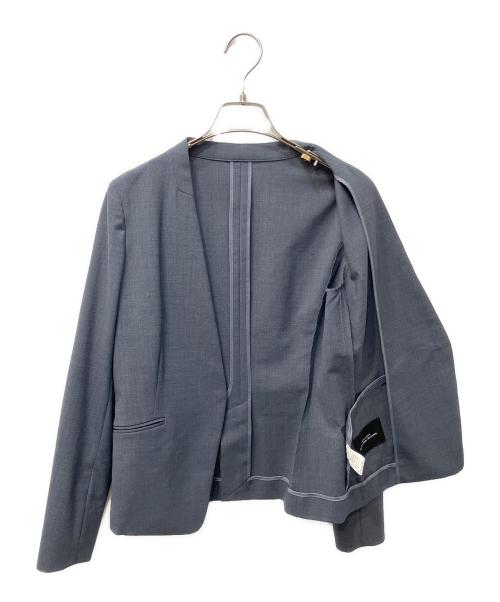 green label relaxing（グリーンレーベルリラクシング）green label relaxing (グリーンレーベルリラクシング) ノーラペルジャケットセットアップ チャコールグレー サイズ:36の古着・服飾アイテム
