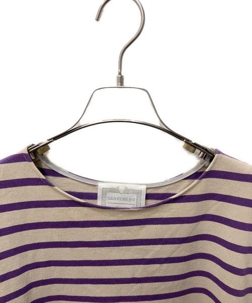BEARDSLEY（ビアズリー）BEARDSLEY (ビアズリー) ボーダーワンピース ベージュ×パープル サイズ:freeの古着・服飾アイテム