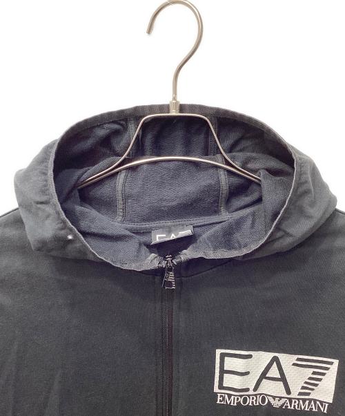 EMPORIO ARMANI（エンポリオ アルマーニ）EMPORIO ARMANI (エンポリオ アルマーニ) ロゴジップパーカー ブラック サイズ:XXLの古着・服飾アイテム